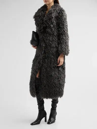 L'Agence Women's Lizbeth Long Faux Fur Jacket | Thumbnail 4 L'Agence Women's Lizbeth Long Faux Fur Jacket | Thumbnail 4
