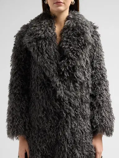 L'Agence Women's Lizbeth Long Faux Fur Jacket | Thumbnail 5 L'Agence Women's Lizbeth Long Faux Fur Jacket | Thumbnail 5