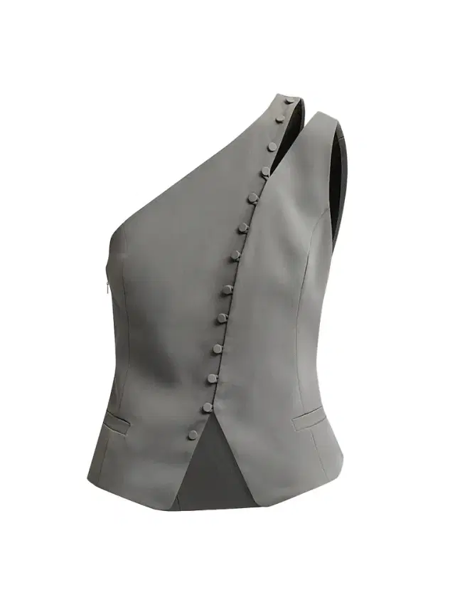 L'Agence Women's Zinnia One-Shoulder Vest - Ash Olive - Size XL