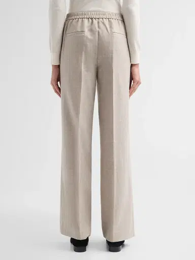 Kobi Halperin Women's Beck Wool Brushed Twill Pants - Oat | Thumbnail 3 Kobi Halperin Women's Beck Wool Brushed Twill Pants - Oat | Thumbnail 3
