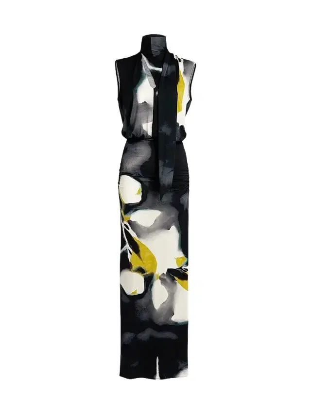 Silvia Tcherassi Women's Cody Floral Draped Maxi Dress - Navy - Size XS
