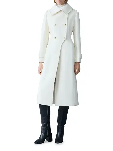 Mackage Women's Elodie Double-Breasted Wool Coat - Cream - Size XL | Thumbnail 3 Mackage Women's Elodie Double-Breasted Wool Coat - Cream - Size XL | Thumbnail 3