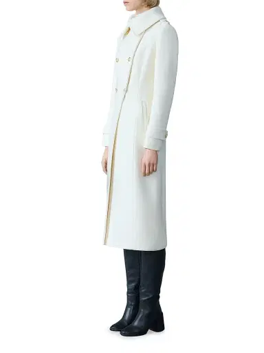 Mackage Women's Elodie Double-Breasted Wool Coat - Cream - Size XL | Thumbnail 4 Mackage Women's Elodie Double-Breasted Wool Coat - Cream - Size XL | Thumbnail 4