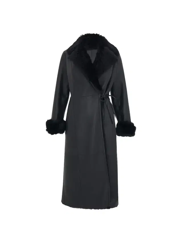 Gorski Women's Merino Shearling Lamb Nappa Out Coat with Shearling Lamb Collar - Black - Size Large