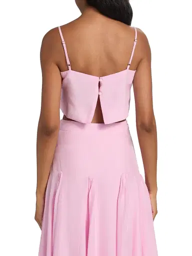 AZEEZA Women's Walton Poplin Crop Top - Cherry Blossom - Size Medium | Thumbnail 5