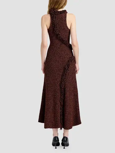 Proenza Schouler Women's Nilo Chenille Wool Midi Dress - Black Copper | Thumbnail 3