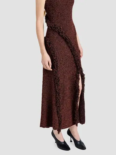 Proenza Schouler Women's Nilo Chenille Wool Midi Dress - Black Copper | Thumbnail 4