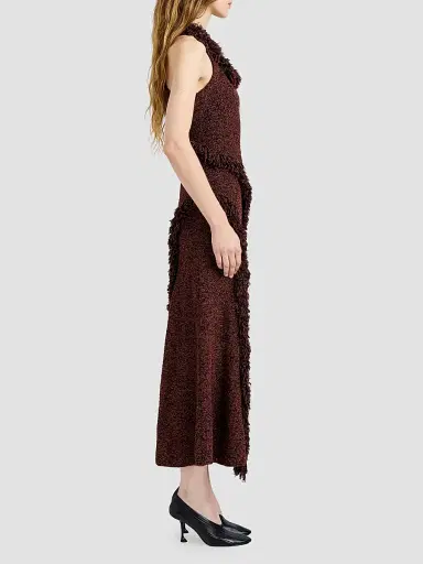 Proenza Schouler Women's Nilo Chenille Wool Midi Dress - Black Copper | Thumbnail 5