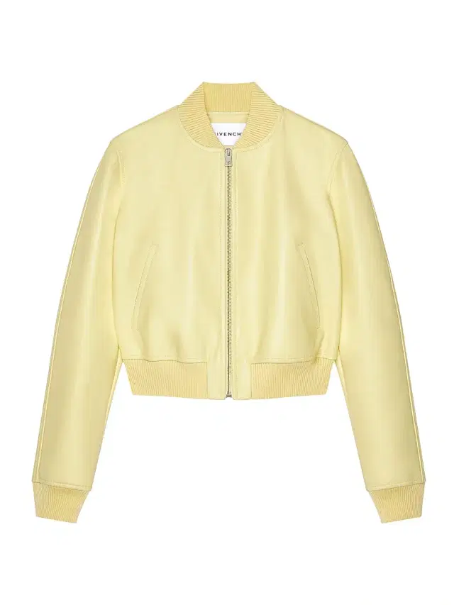 Givenchy Women's Bomber in Nappa Leather - Pale Yellow