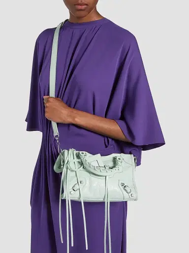 Balenciaga Women's Le City Mini Top Handle Bag - Almond Green | Thumbnail 3