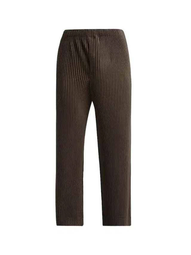 Homme Plissé Issey Miyake Men's Pleated Knit Pants - Shade Grayish Brown