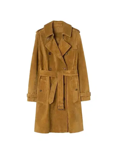 Burberry Women's Kennsington Cashmere Trench Coat - Camel | Thumbnail 1
