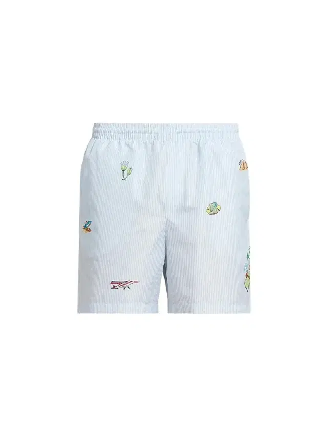 Casablanca Men's Printed Swim Shorts - Blue - Size XXL