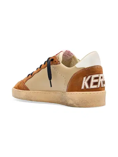 Golden Goose Men's Ball Star Low-Top Nubuck Sneakers - Beige | Thumbnail 4