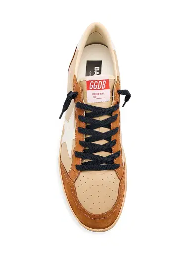 Golden Goose Men's Ball Star Low-Top Nubuck Sneakers - Beige | Thumbnail 6