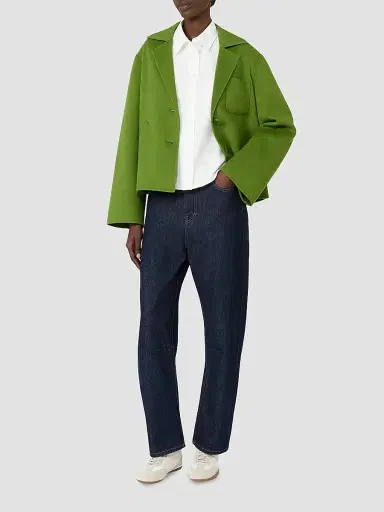 Weekend Max Mara Women's Double Wool Cropped Jacket - Green | Thumbnail 2