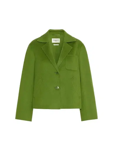 Weekend Max Mara Women's Double Wool Cropped Jacket - Green | Thumbnail 1