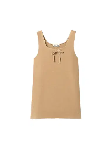 Miu Miu Women's Waxed Double Wool Dress - Brown | Thumbnail 1
