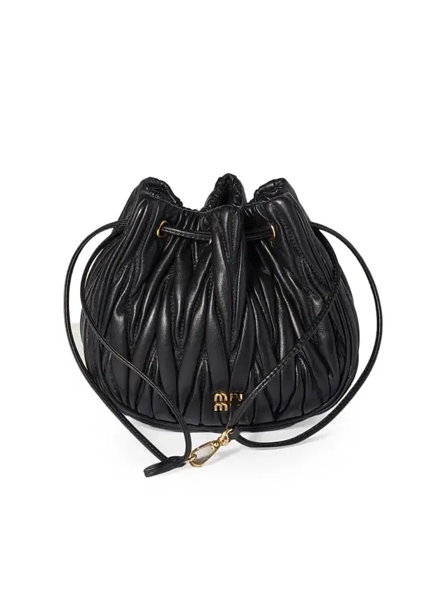 Miu Miu Women's Matelassé Nappa Leather Pouch - Black