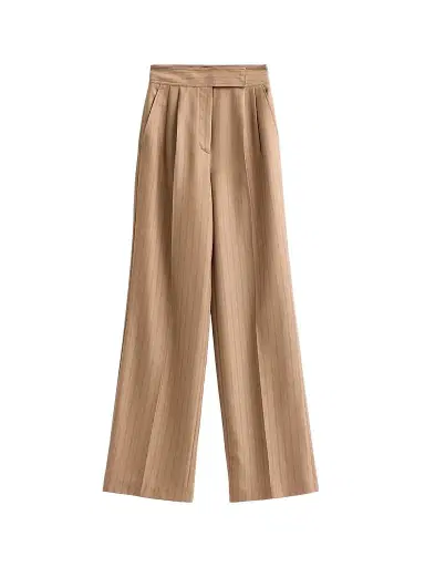 Etro Women's Grid Wool Straight Trousers - Mustard | Thumbnail 1
