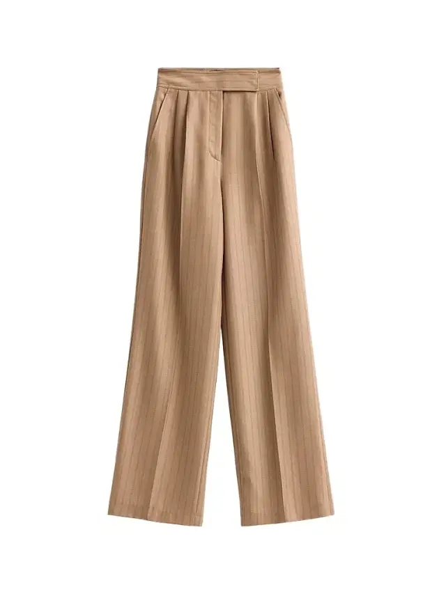 Etro Women's Grid Wool Straight Trousers - Mustard