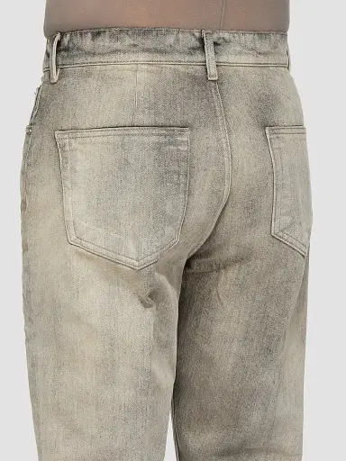 Rick Owens Men's Bolan Cotton Denim Cutoff Shorts - Mineral | Thumbnail 6
