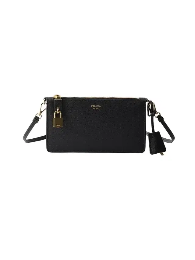 Prada Women's Saffiano Leather Smartphone Pouch - Black