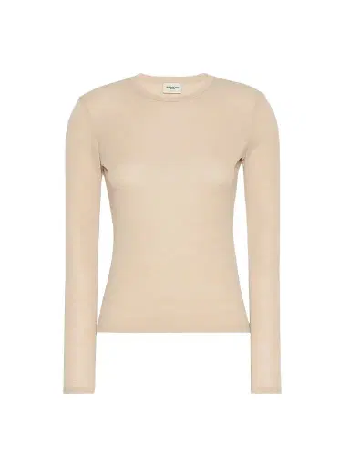 Weekend Max Mara Women's Wool and Silk Gauze Jersey T-Shirt - Beige | Thumbnail 1