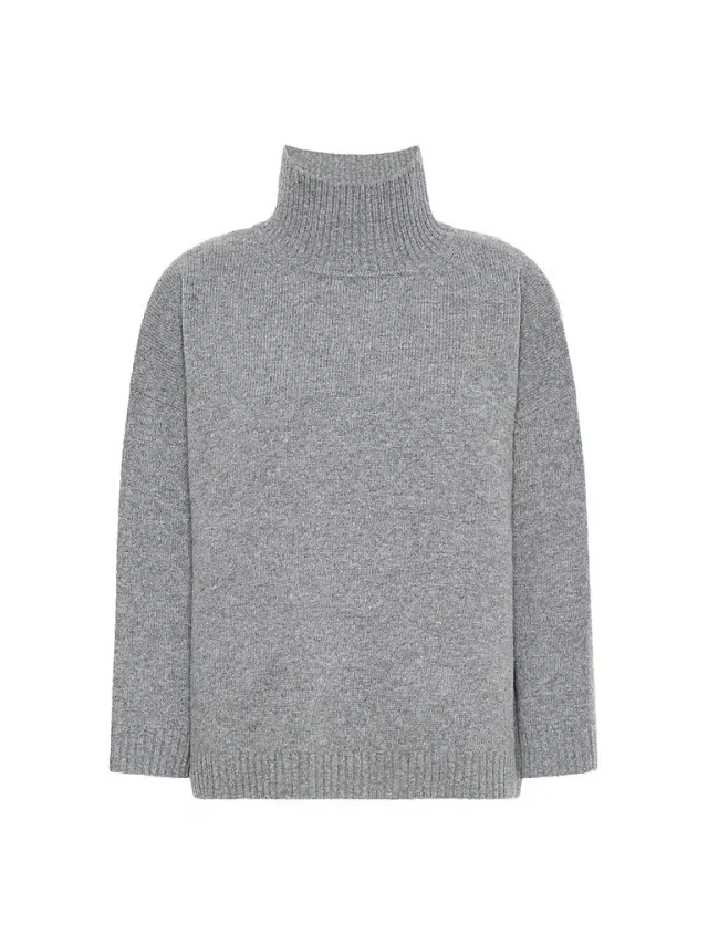 Weekend Max Mara Women's Wool Knit Turtleneck Jumper - Medium Grey