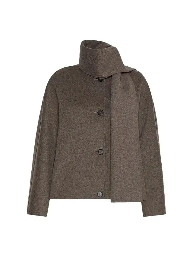 Max Mara Women's Cropped Wool Broadcloth Jacket - Medium Grey