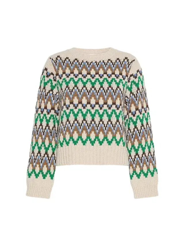 Weekend Max Mara Women's Jacquard Wool and Cashmere Sweater - Green