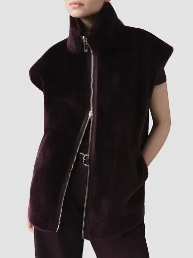 Marella Women's Cocoon Gilet Coat - Blackberry | Thumbnail 3