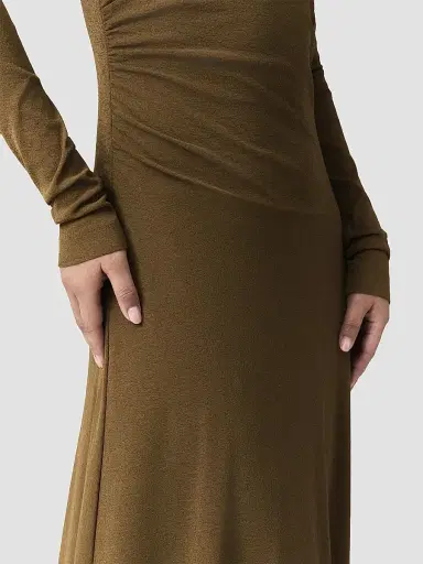 Marella Women's Jersey Tulle Dress - Oil Green | Thumbnail 5