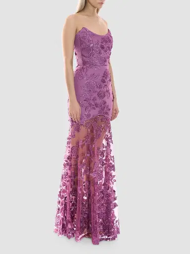 Zhivago Women's The Voice Returns Lace Gown - Mauve - Size 2 | Thumbnail 4