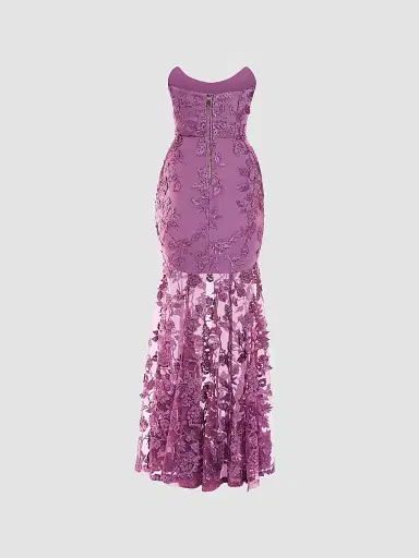 Zhivago Women's The Voice Returns Lace Gown - Mauve - Size 2 | Thumbnail 5