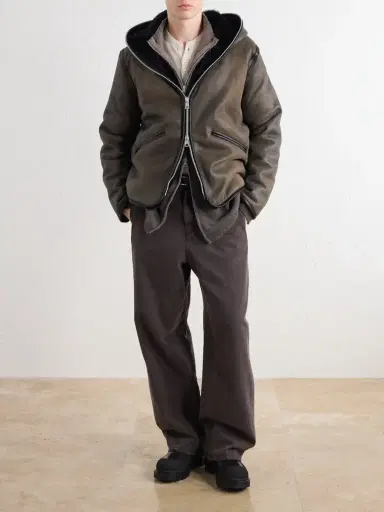 Our Legacy Full Zip Hooded Shearling Jacket - Men | Thumbnail 2