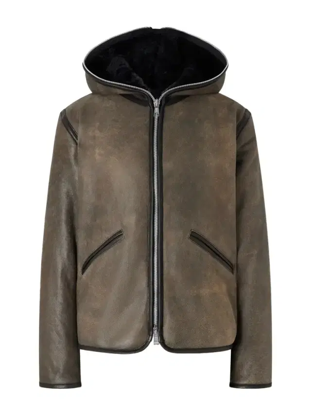 Our Legacy Full Zip Hooded Shearling Jacket - Men