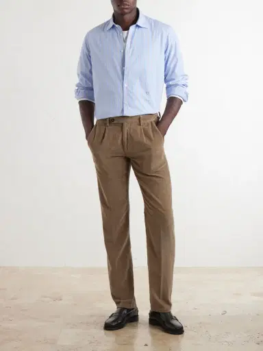 Massimo Alba Genova Striped Cotton-Poplin Shirt - Men | Thumbnail 2 Massimo Alba Genova Striped Cotton-Poplin Shirt - Men | Thumbnail 2