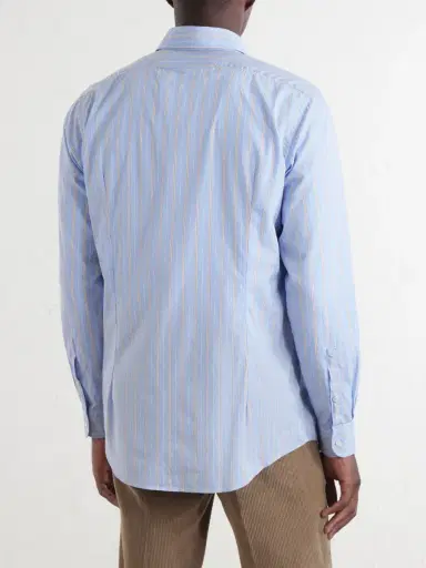 Massimo Alba Genova Striped Cotton-Poplin Shirt - Men | Thumbnail 4 Massimo Alba Genova Striped Cotton-Poplin Shirt - Men | Thumbnail 4