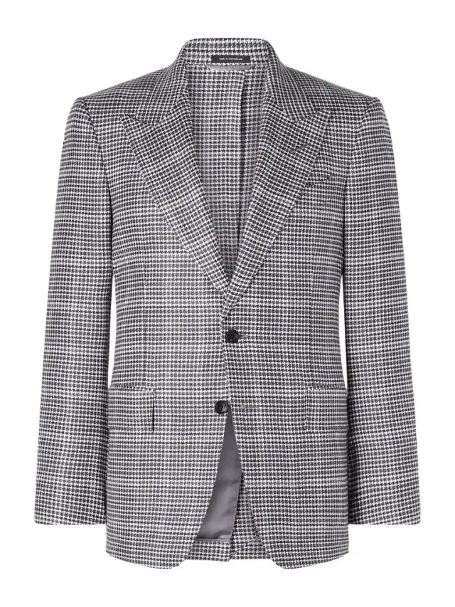 Tom Ford Houndstooth Wool-Blend Blazer - Men