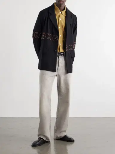 Kartik Research Embroidered Wool Blazer - Men | Thumbnail 2 Kartik Research Embroidered Wool Blazer - Men | Thumbnail 2