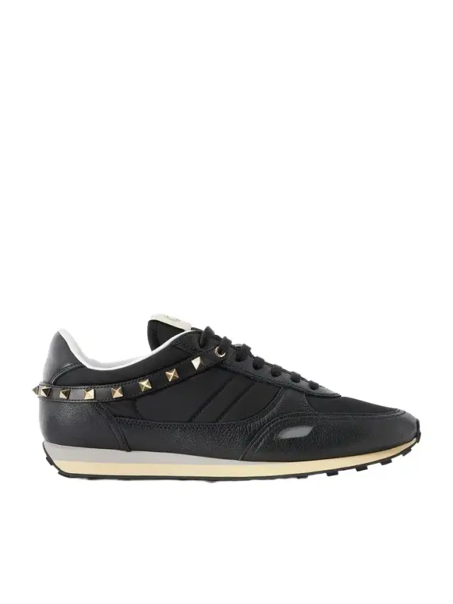 Valentino Garavani Stud Up Embellished Leather-Trimmed Sneakers - Men