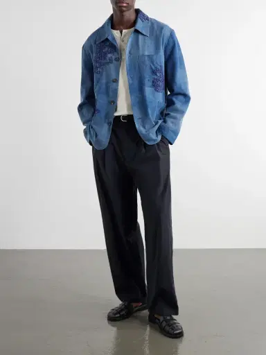 Kartik Research Embroidered Cotton Chore Jacket - Men | Thumbnail 2 Kartik Research Embroidered Cotton Chore Jacket - Men | Thumbnail 2