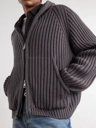 Our Legacy Level Merino Wool Zip-Up Hoodie - Men | Thumbnail 5 Our Legacy Level Merino Wool Zip-Up Hoodie - Men | Thumbnail 5