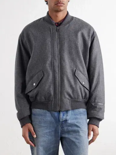 Dolce & Gabbana Wool-Flannel Bomber Jacket - Men | Thumbnail 3