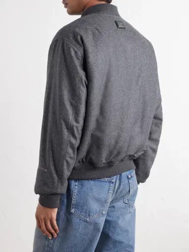 Dolce & Gabbana Wool-Flannel Bomber Jacket - Men | Thumbnail 4