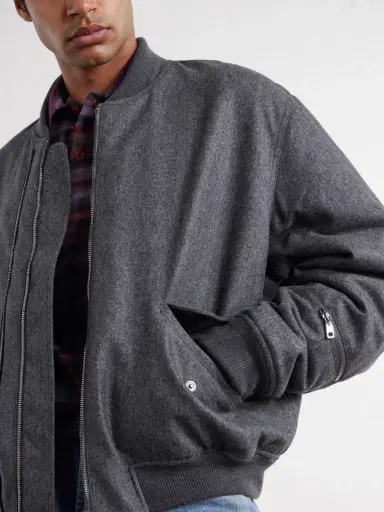 Dolce & Gabbana Wool-Flannel Bomber Jacket - Men | Thumbnail 5