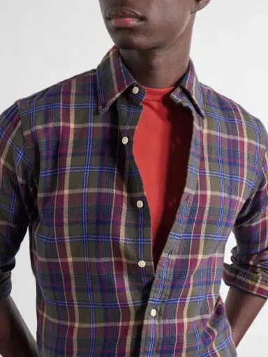 Polo Ralph Lauren Button-Down Collar Checked Cotton-Flannel Shirt - Men | Thumbnail 5