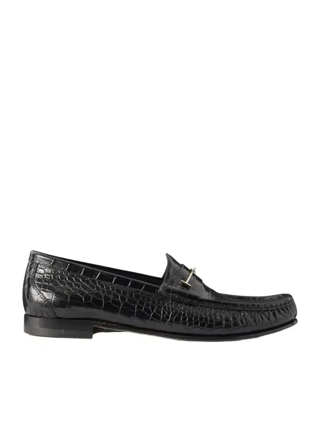 Tom Ford Oscar T-Embellished Croc-Embossed Leather Loafers - Men