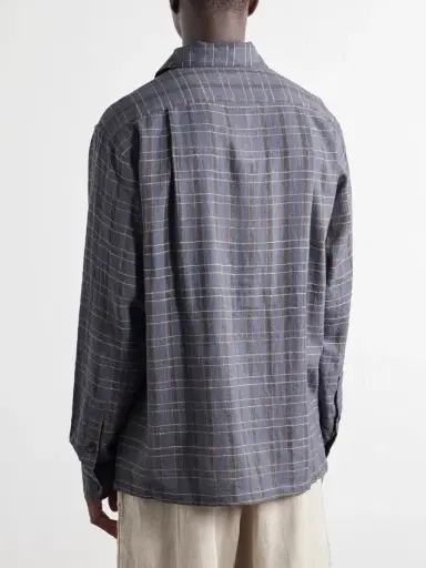 Kartik Research Checked Cotton and Silk-Blend Shirt - Men | Thumbnail 4 Kartik Research Checked Cotton and Silk-Blend Shirt - Men | Thumbnail 4
